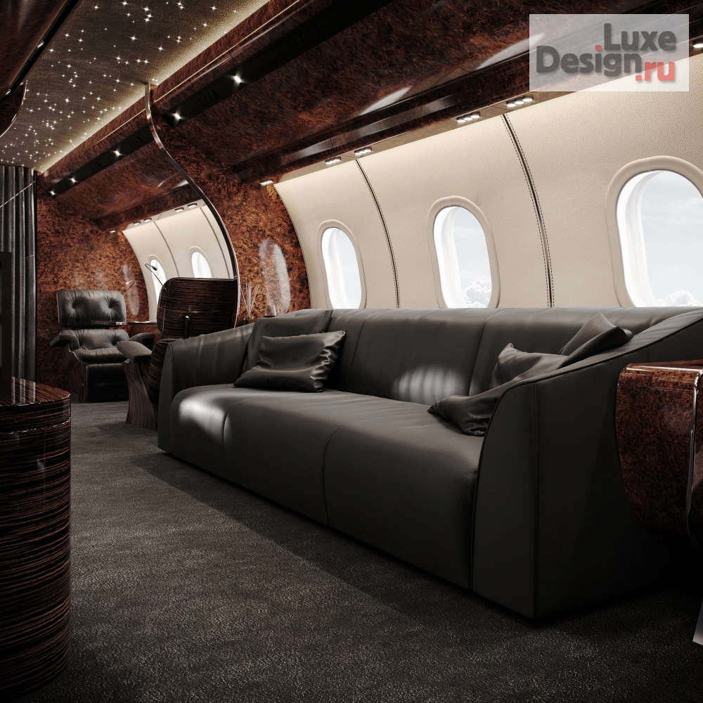 Дизайн арт-объекта "Частный самолет BOMBARDIER GLOBAL 5000, 18 м2, стиль: Современный" (фото 5)