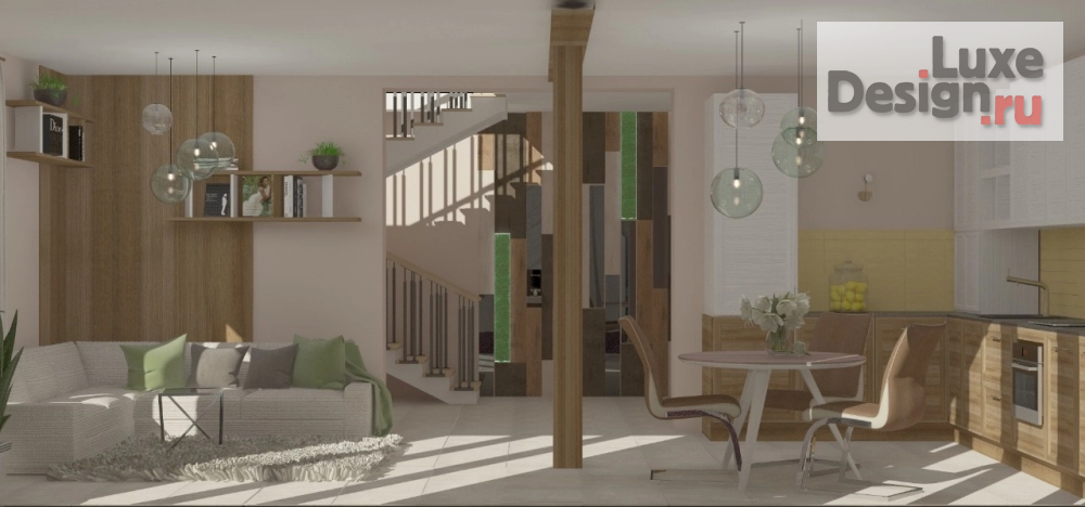 Дизайн интерьера загородного дома "Дом у моря" (фото 4)