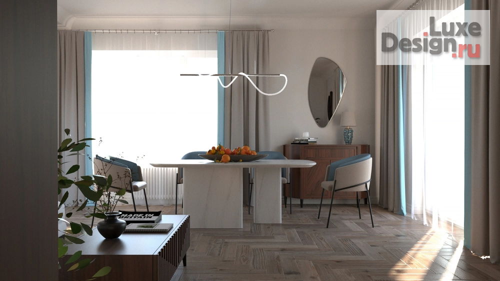 Дизайн интерьера частного дома "Кофе с молоком" (фото 3)