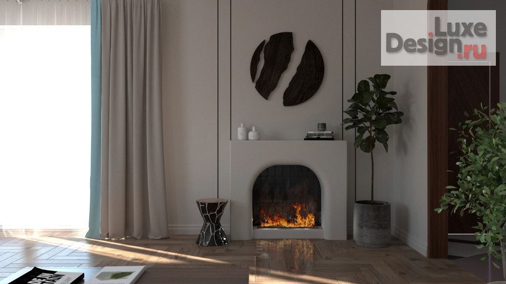 Дизайн интерьера частного дома "Кофе с молоком" (фото 2)