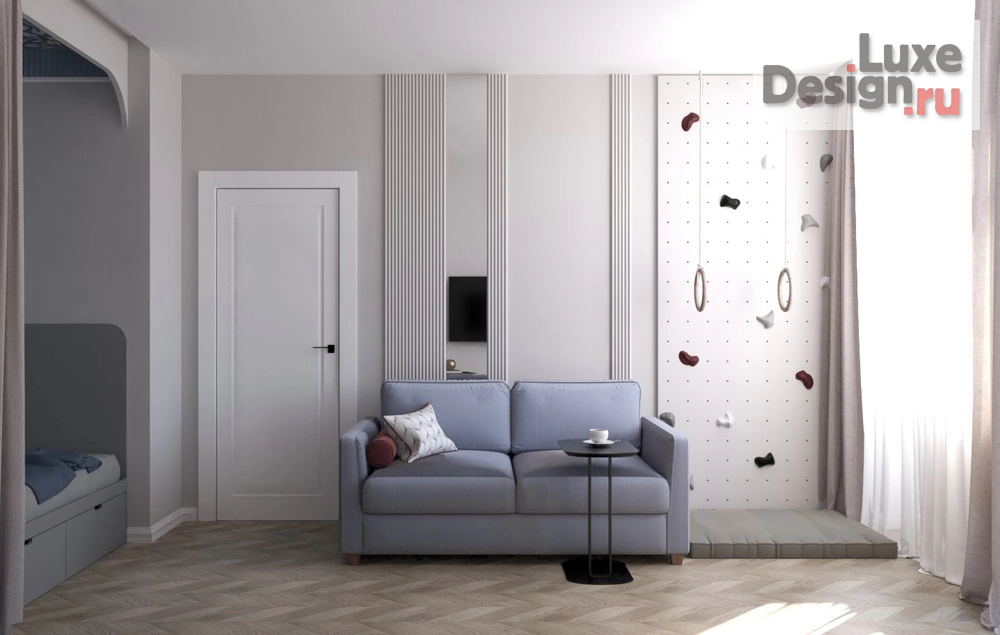 Дизайн интерьера однокомнатной квартиры "Черничный зефир" (фото 7)