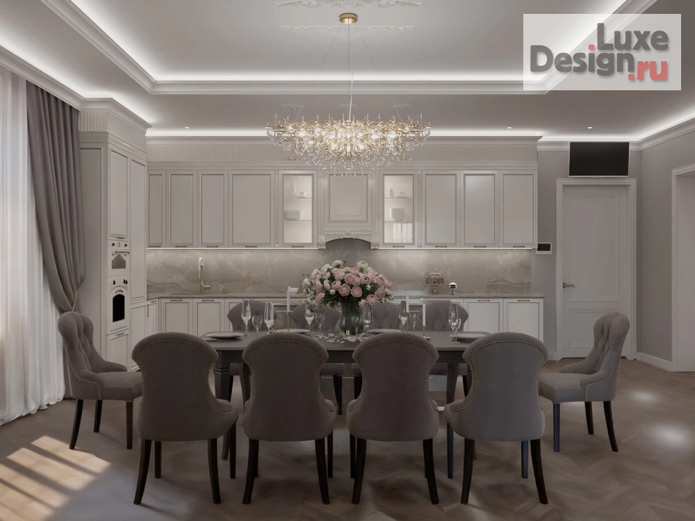 Дизайн интерьера загородного дома "Роскошь классики" (фото 20)