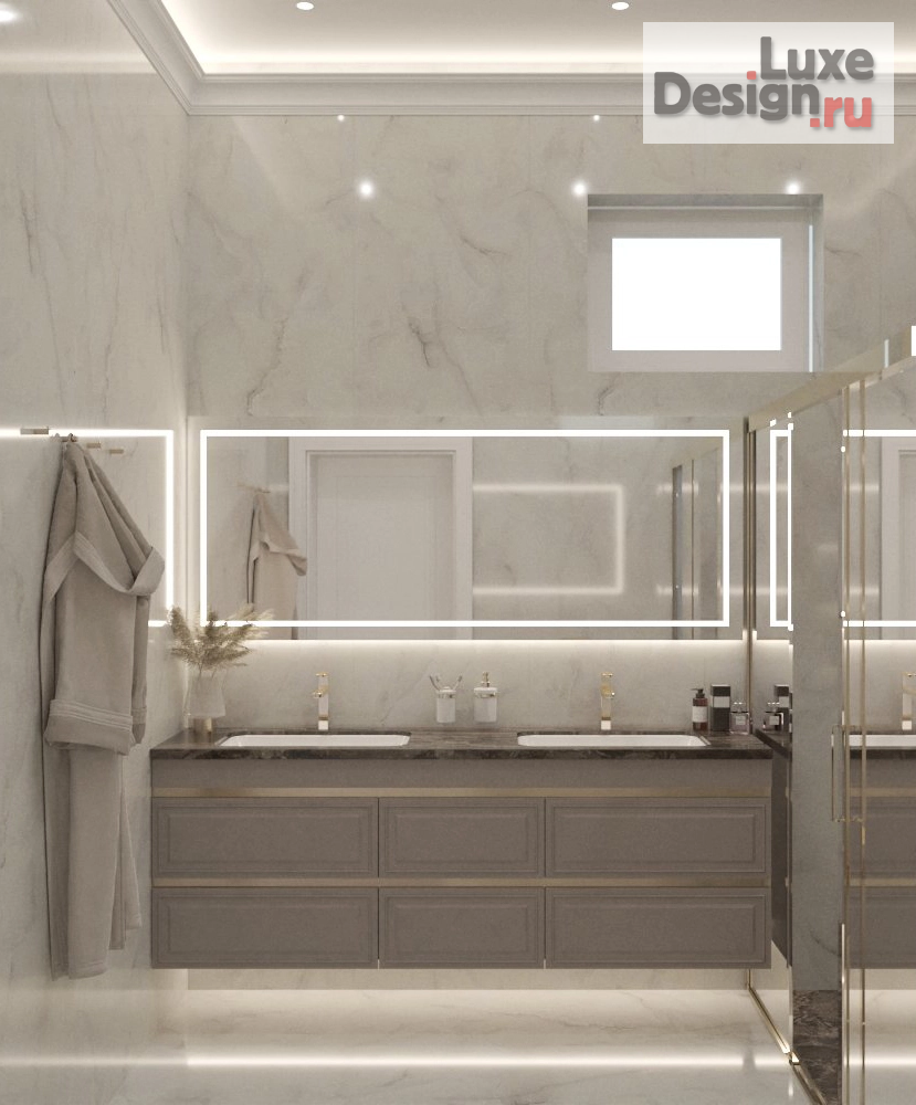 Дизайн интерьера загородного дома "Роскошь классики" (фото 4)