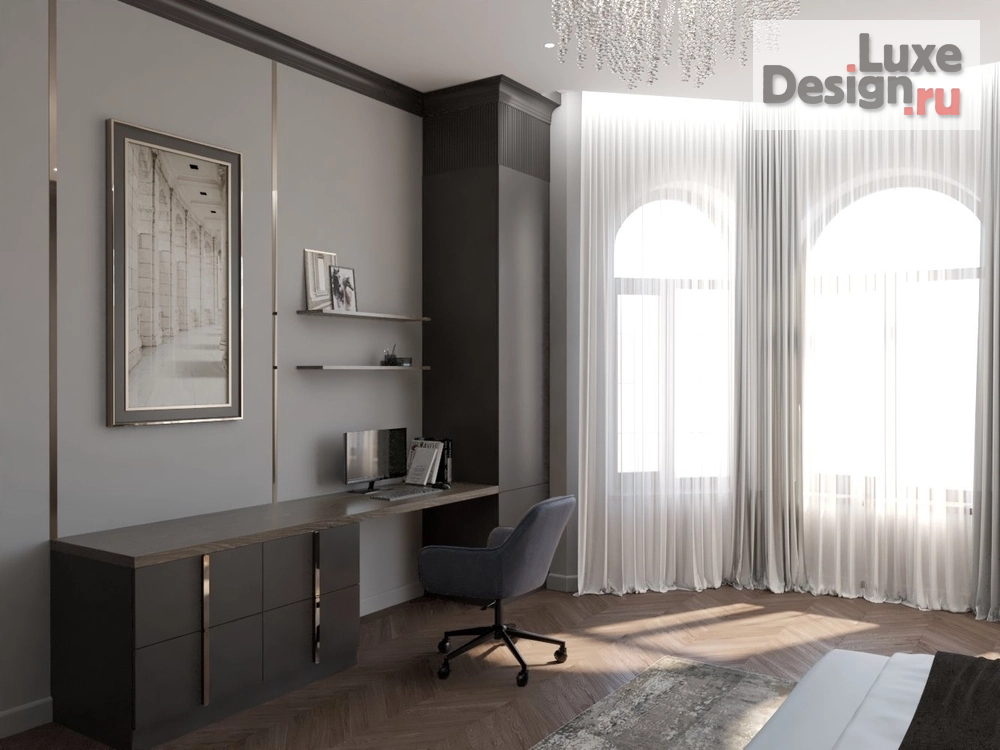 Дизайн интерьера загородного дома "Роскошь классики" (фото 2)