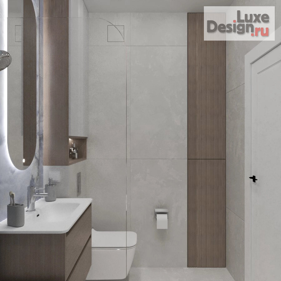 Дизайн интерьера однокомнатной квартиры "Черничный зефир" (фото 11)