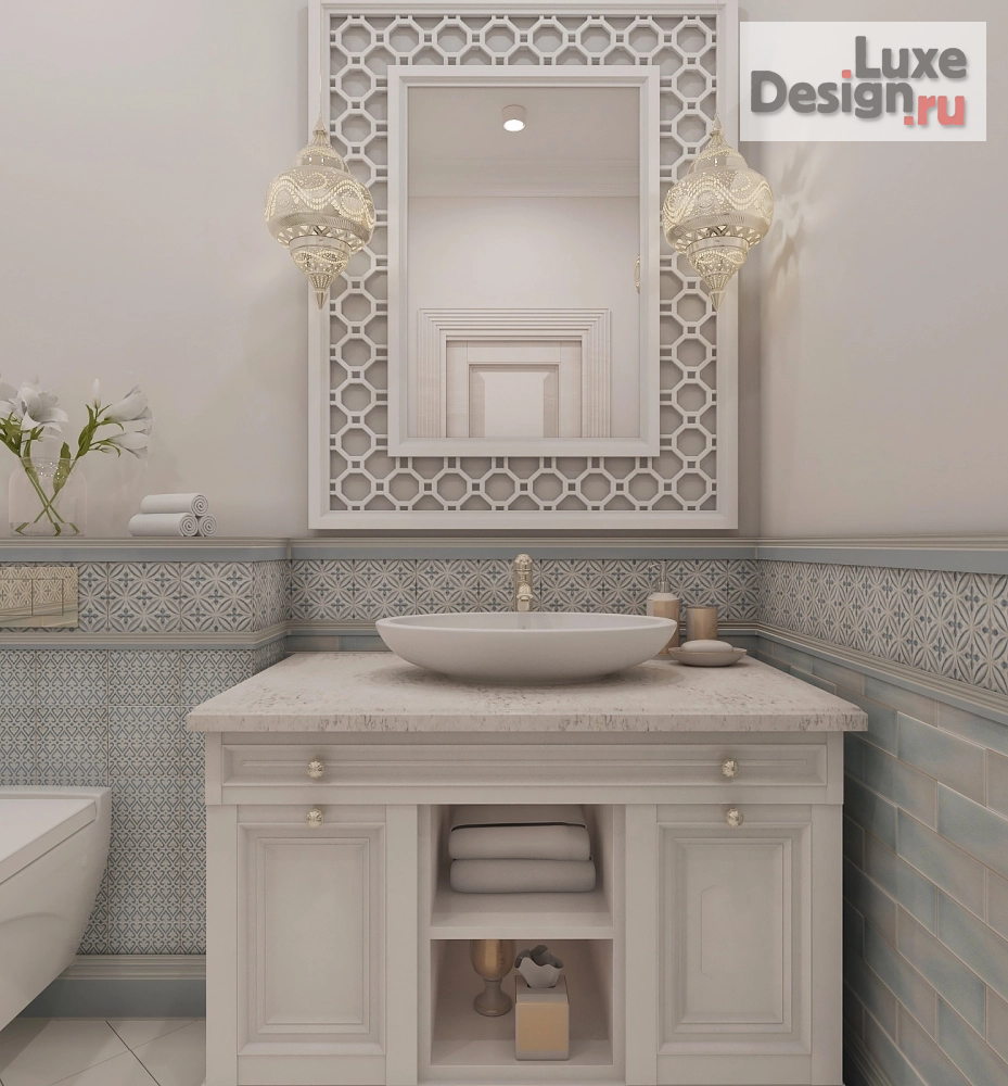 Дизайн интерьера однокомнатной квартиры "Игра скандинавского прованса" (фото 6)