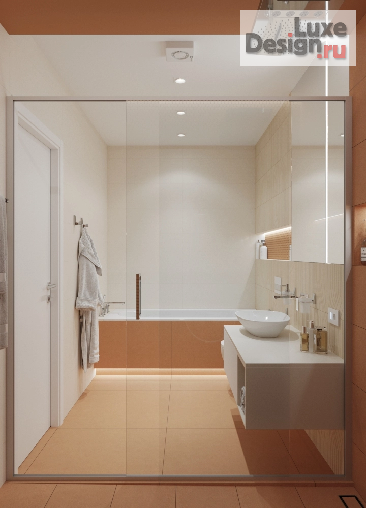 Дизайн интерьера трехкомнатной квартиры "Ванная комната дизайн-проекта "Джу"" (фото 5)