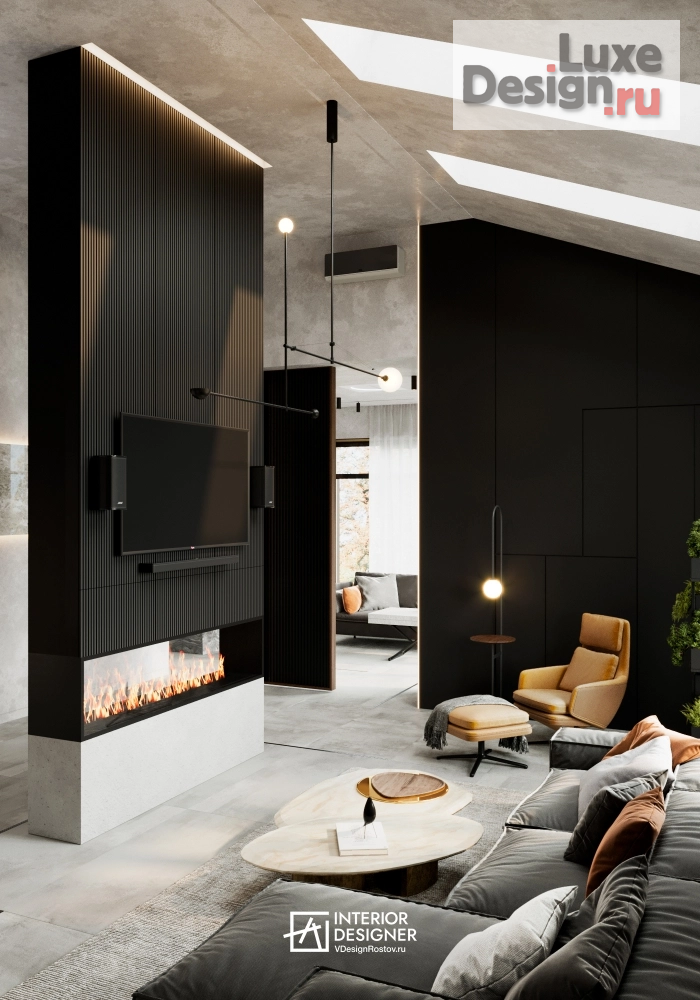 Дизайн интерьера частного дома "Дизайн кухни-гостиной  со столовой зоной/ 65 м² / VDesignRostov.ru" (фото 4)