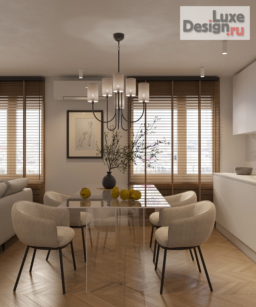 Дизайн интерьера трехкомнатной квартиры "Небольшая квартира для семьи с двумя детьмя" (фото 1)