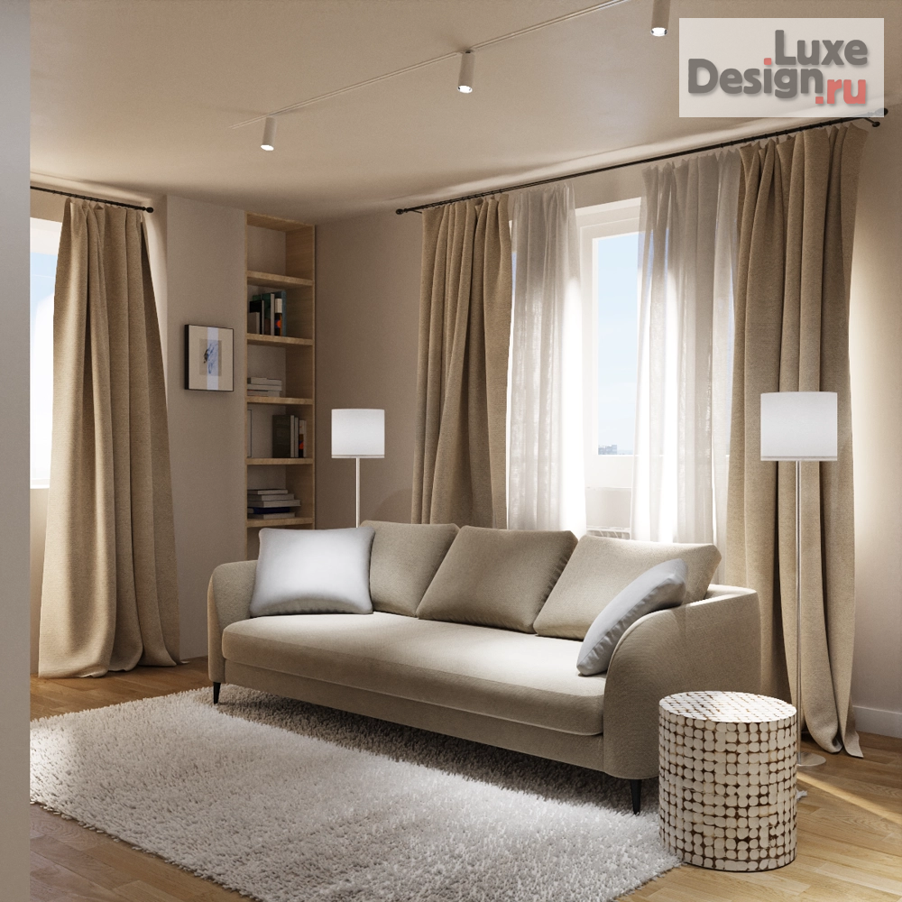 Дизайн интерьера двухкомнатной квартиры "Квартира ЖК "на Чехова"" (фото 5)