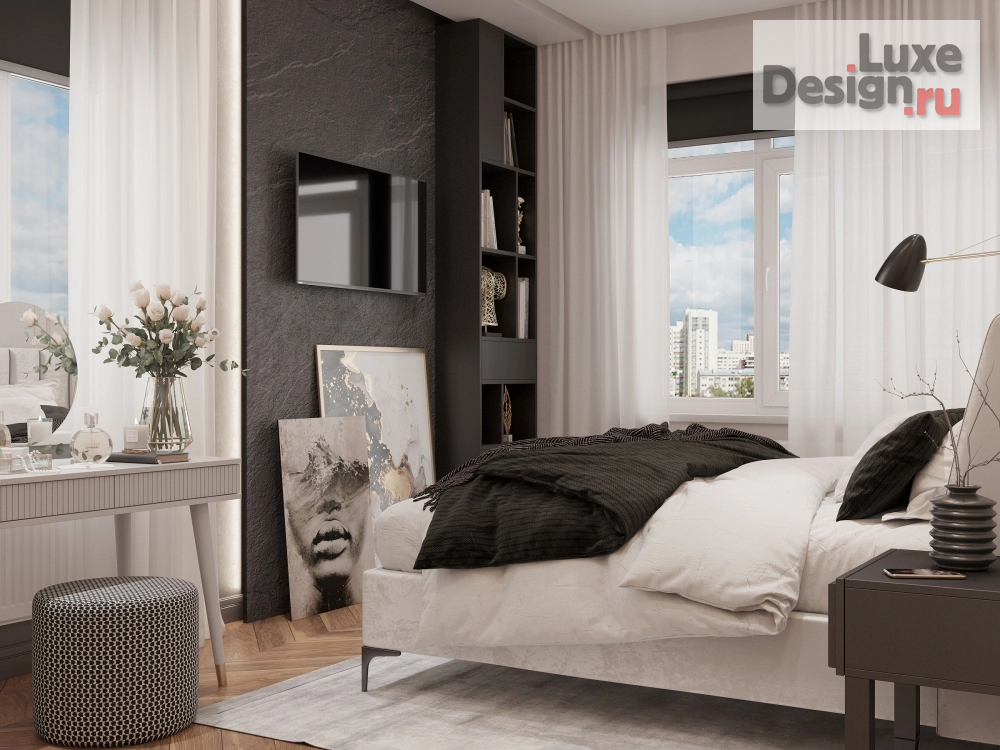 Дизайн интерьера двухкомнатной квартиры "YUMMY_Шоколатин" (фото 12)