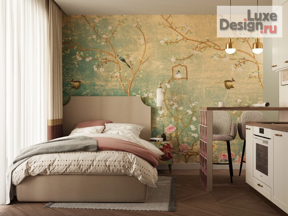 Дизайн интерьера квартиры студии "Город у реки" (фото 3)