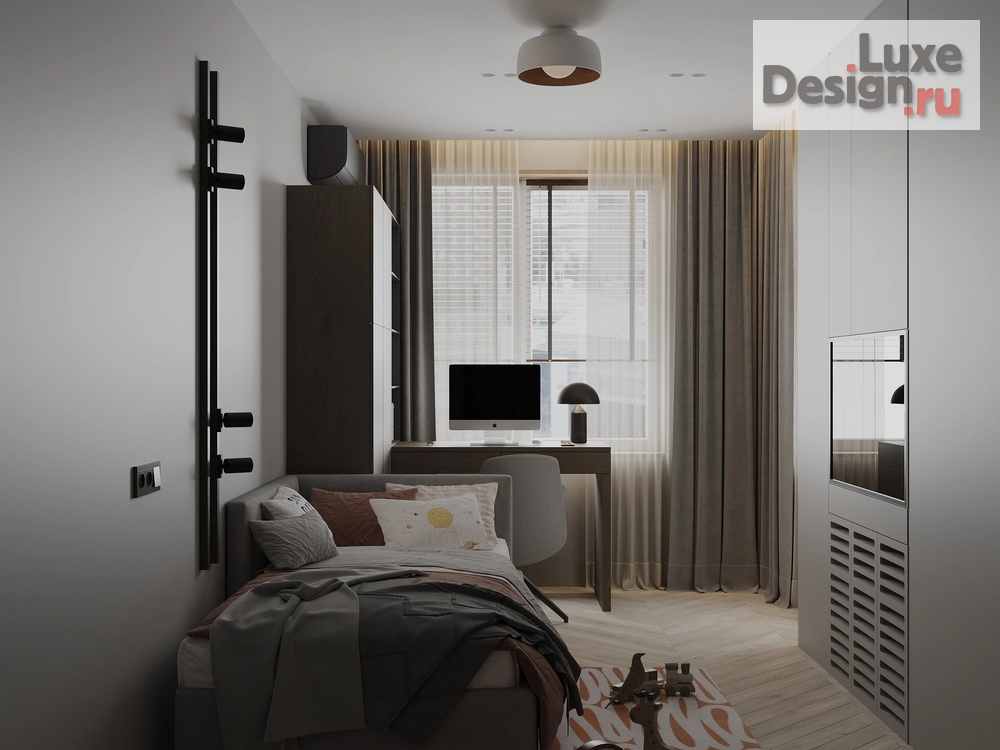 Дизайн интерьера трехкомнатной квартиры "ЖК Гринпарк " (фото 1)