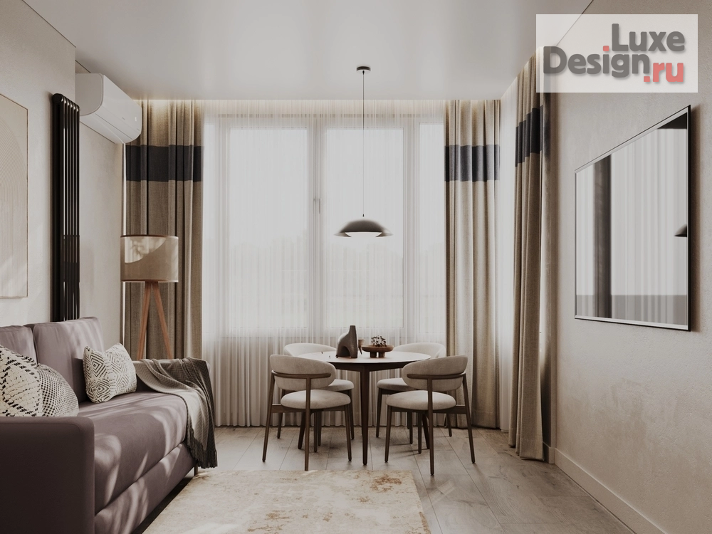 Дизайн интерьера трехкомнатной квартиры "Евродвушка в балийском стиле г. Краснодар" (фото 18)