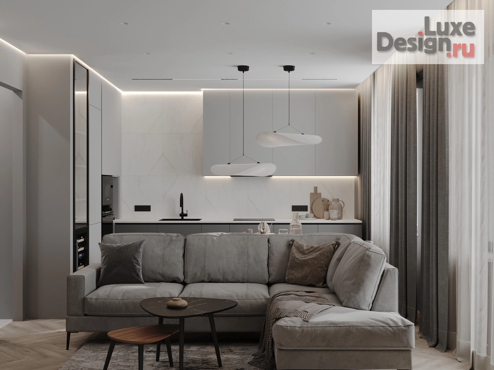 Дизайн интерьера трехкомнатной квартиры "ЖК Гринпарк " (фото 9)