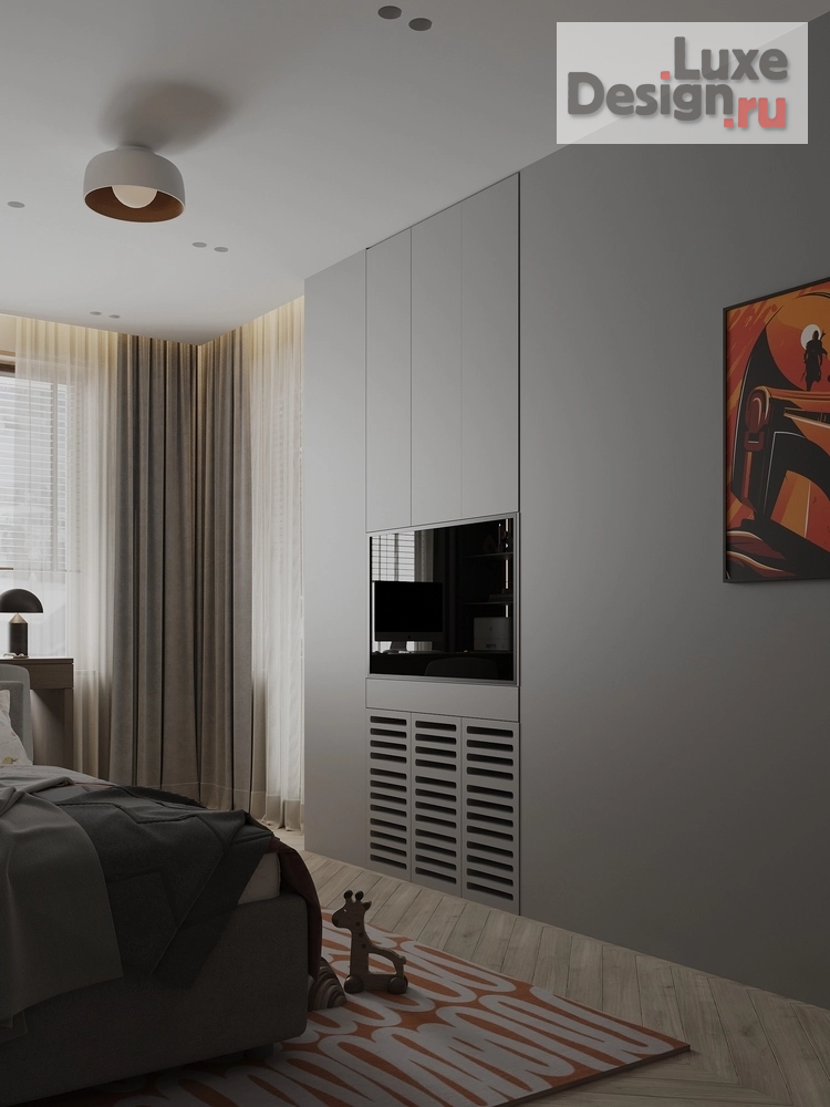Дизайн интерьера трехкомнатной квартиры "ЖК Гринпарк " (фото 3)