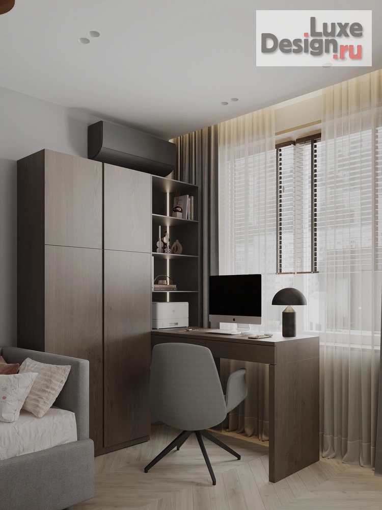 Дизайн интерьера трехкомнатной квартиры "ЖК Гринпарк " (фото 4)