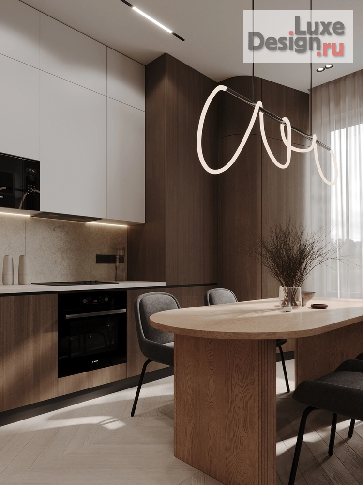 Дизайн интерьера трехкомнатной квартиры "ЖК Левобережный " (фото 2)