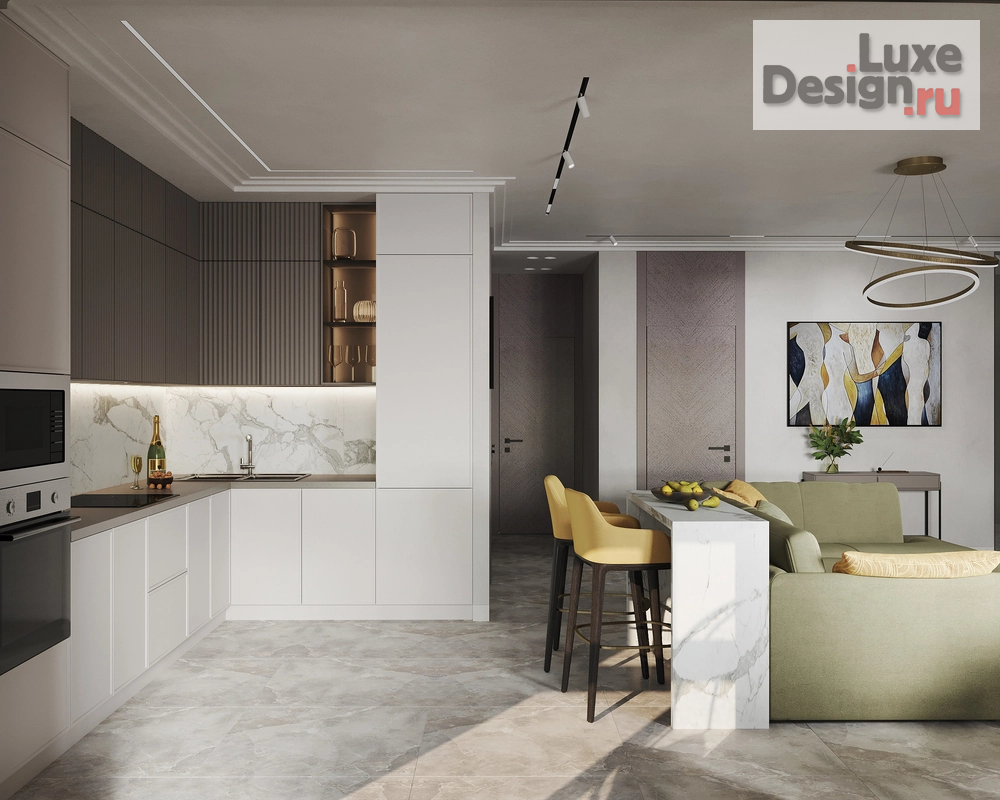 Дизайн интерьера трехкомнатной квартиры "ЖК Западная Резиденция. 3-х комнатная квартира." (фото 13)