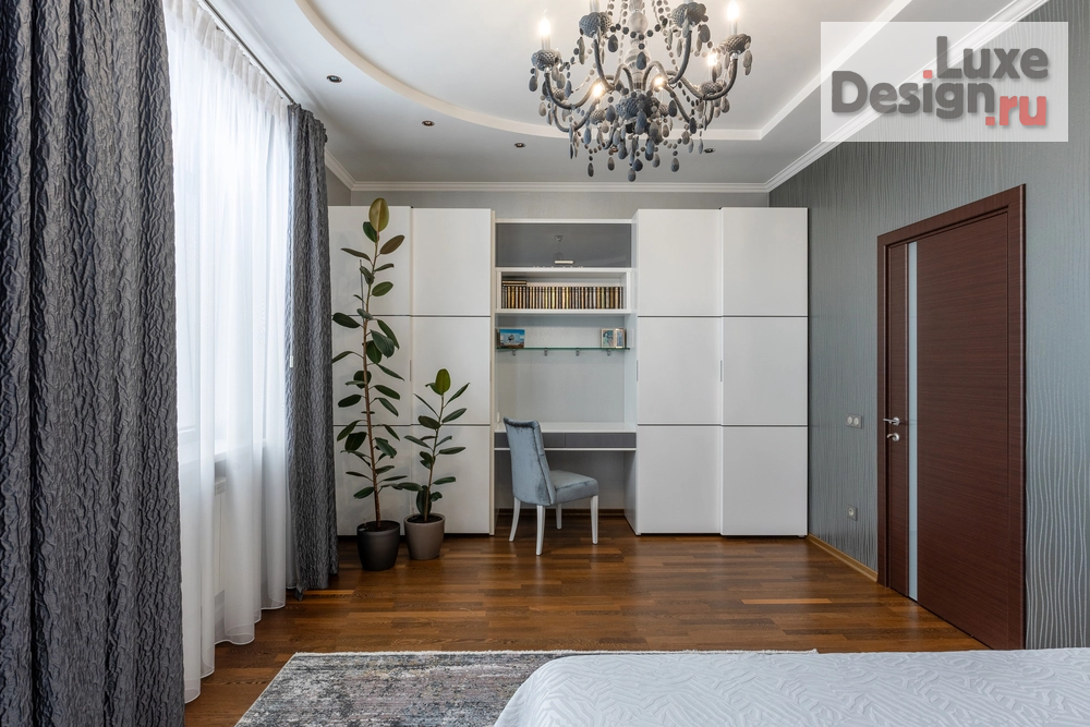 Дизайн интерьера спальни "Серебро графита" (фото 1)