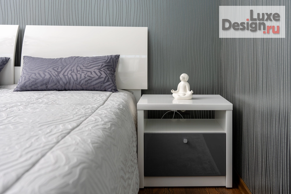 Дизайн интерьера спальни "Серебро графита" (фото 4)