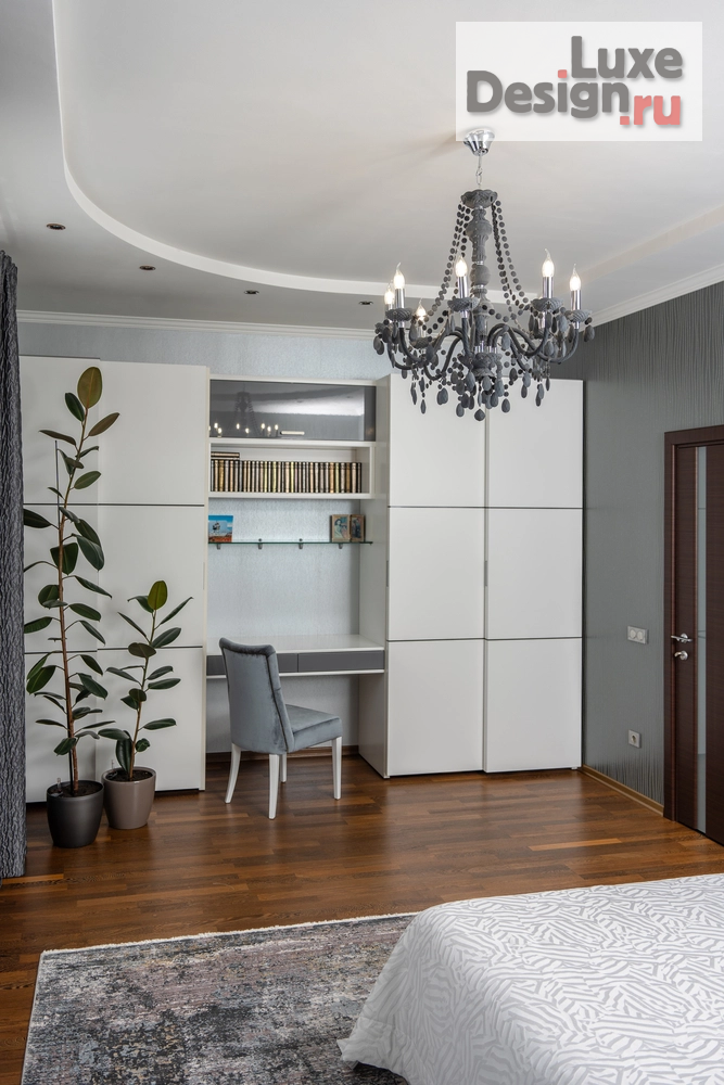 Дизайн интерьера спальни "Серебро графита" (фото 5)