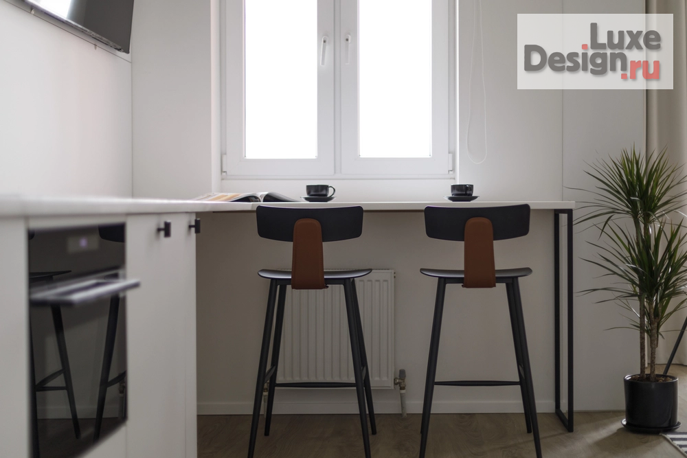 Дизайн интерьера квартиры студии "Белый квадрат - оранжевый протест (фотосъемка)" (фото 6)