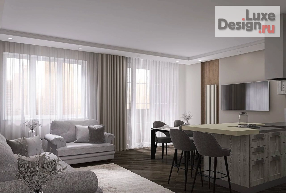 Дизайн интерьера трехкомнатной квартиры "ЖК 2 Баррикадная 4" (фото 3)