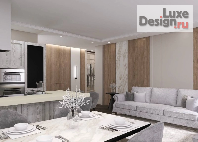 Дизайн интерьера трехкомнатной квартиры "ЖК 2 Баррикадная 4" (фото 19)