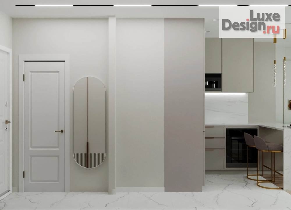 Дизайн интерьера однокомнатной квартиры "ЖК Грин парк проект квартиры-студии" (фото 6)