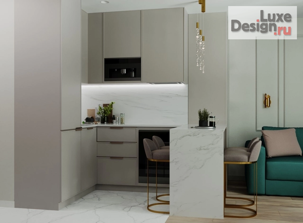 Дизайн интерьера однокомнатной квартиры "ЖК Грин парк проект квартиры-студии" (фото 5)