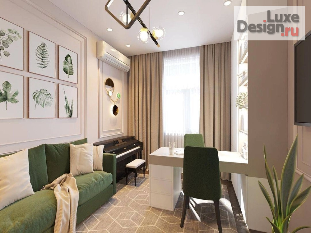 Дизайн интерьера трехкомнатной квартиры "ЖК Рубин" (фото 6)