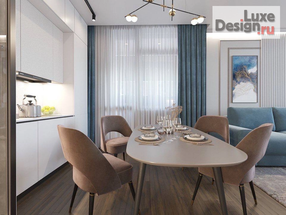 Дизайн интерьера трехкомнатной квартиры "ЖК Рубин" (фото 3)