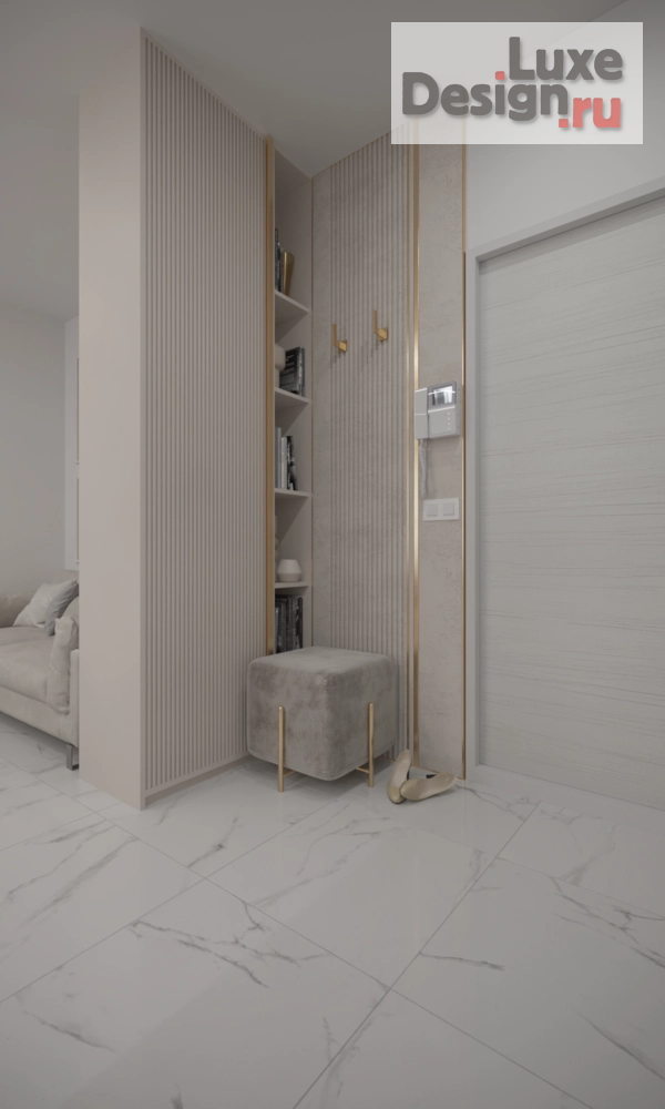 Дизайн интерьера двухкомнатной квартиры "ЖК Комсомольский" (фото 1)