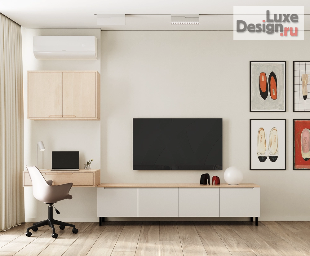 Дизайн интерьера однокомнатной квартиры "ЖК Рубин" (фото 2)