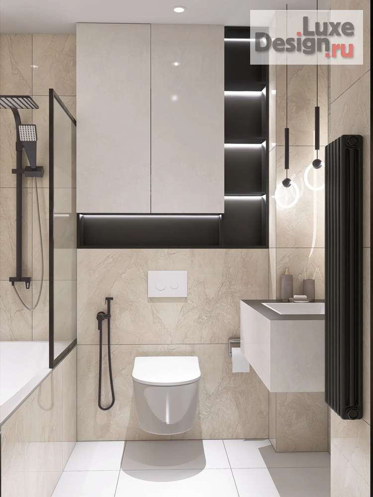 Дизайн интерьера двухкомнатной квартиры "ЖК Сердце Ростова" (фото 12)