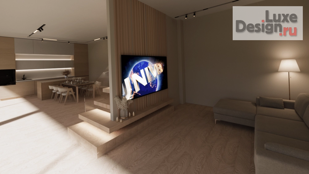 Дизайн интерьера кухни "Визуализация кухни гостиной" (фото 4)