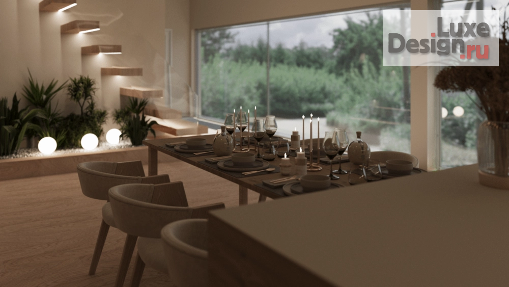 Дизайн интерьера кухни "Визуализация кухни гостиной" (фото 3)