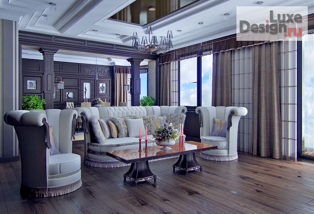 Дизайн интерьера квартиры "Проект квартиры в классическом стиле 132 кв.м." (фото 1)