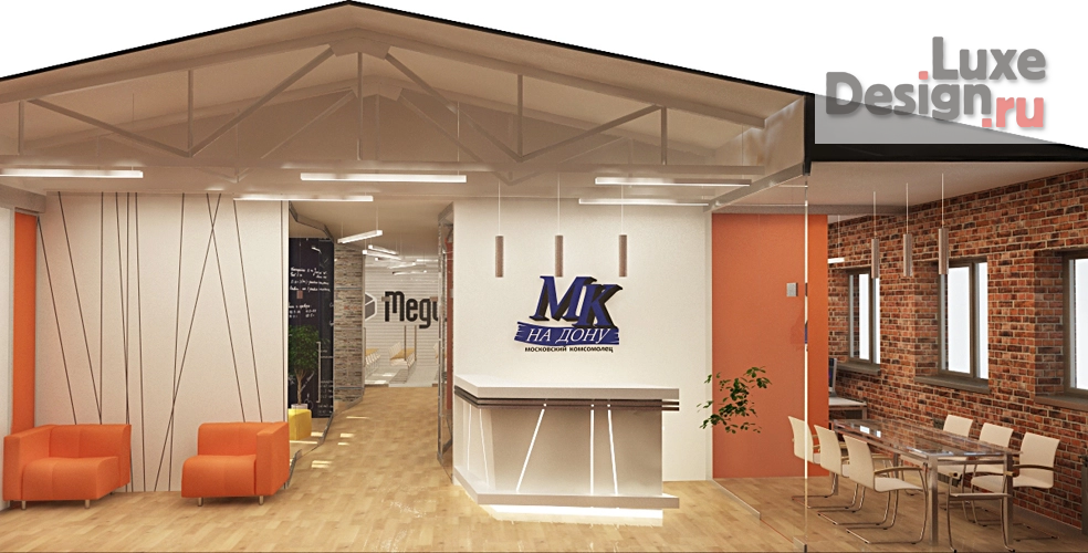 Дизайн интерьера офиса "Проект пресс-центра  МедиаС" (фото 2)