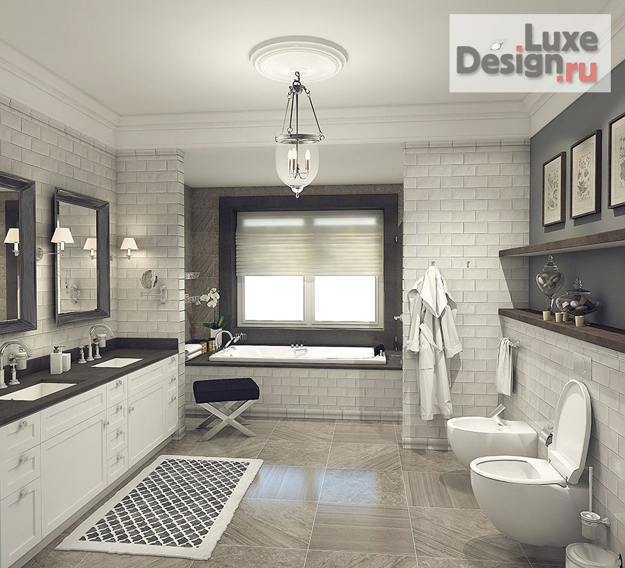 Дизайн интерьера коттеджа "Дом в стиле современная классика" (фото 22)