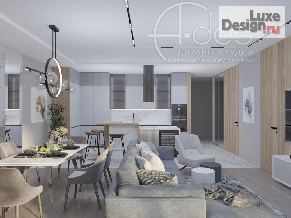 Дизайн интерьера квартиры "Дизайн-проект квартиры 120м2." (фото 2)