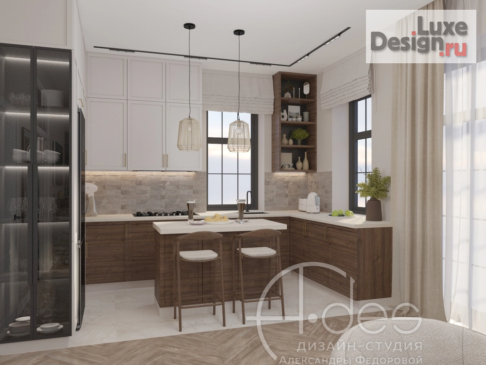 Дизайн интерьера загородного дома "Современный загородный дом с элементами скандинавского стиля." (фото 3)