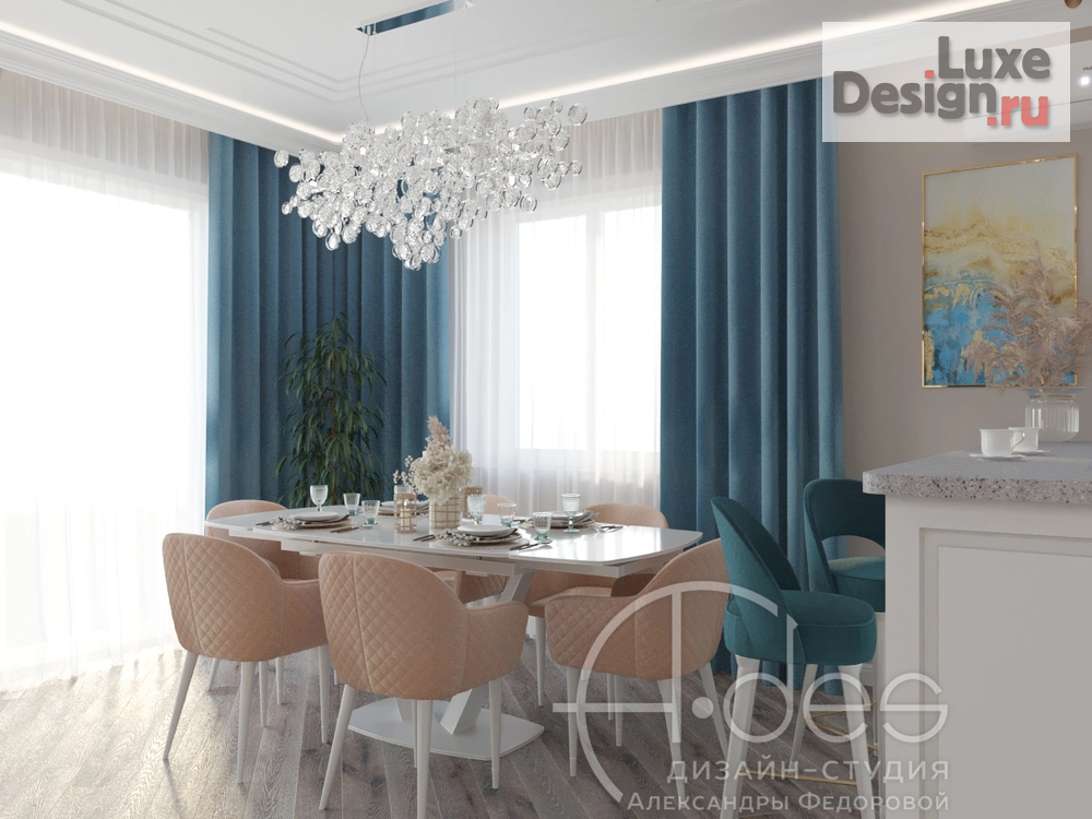 Дизайн интерьера загородного дома "Интерьер загородного дома 320 м2." (фото 2)