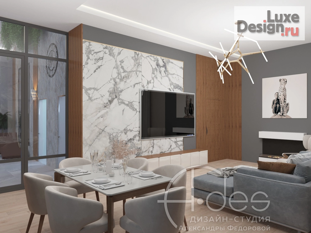 Дизайн интерьера загородного дома "Бассейн и комната отдыха в загородном доме." (фото 5)