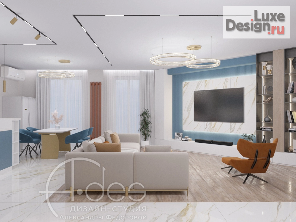 Дизайн интерьера квартиры "Дизайн-проект квартиры 120 м2." (фото 1)