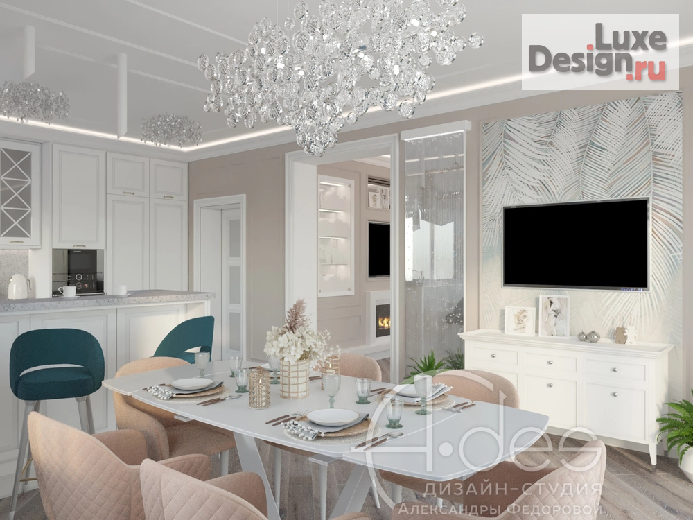 Дизайн интерьера загородного дома "Интерьер загородного дома 320 м2." (фото 3)