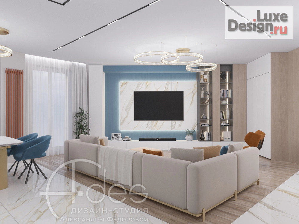 Дизайн интерьера квартиры "Дизайн-проект квартиры 120 м2." (фото 2)