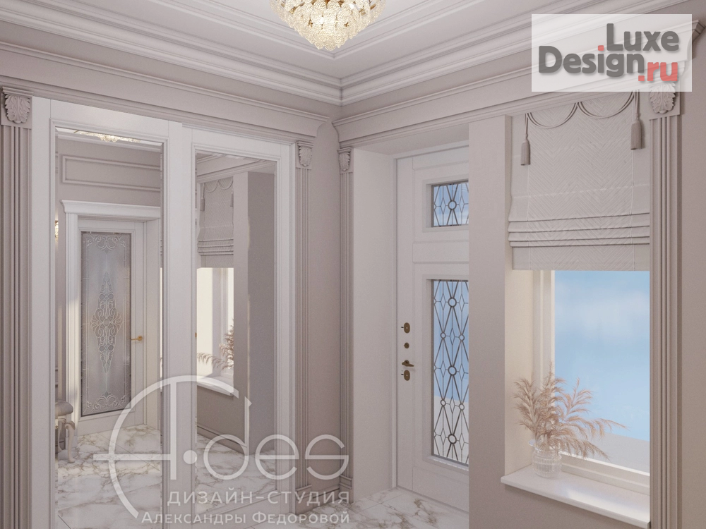 Дизайн интерьера загородного дома "Загородный дом. Яркая неоклассика." (фото 12)