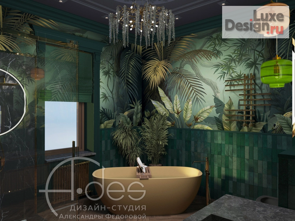 Дизайн интерьера загородного дома "Загородный дом. Яркая неоклассика." (фото 8)